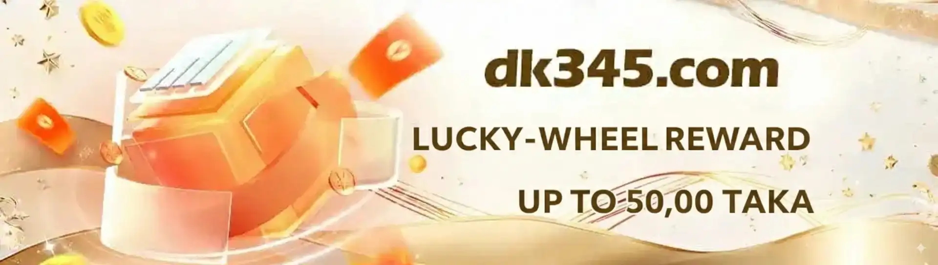 Lucky wheel reward banner with chances to win big prizes on EK222.